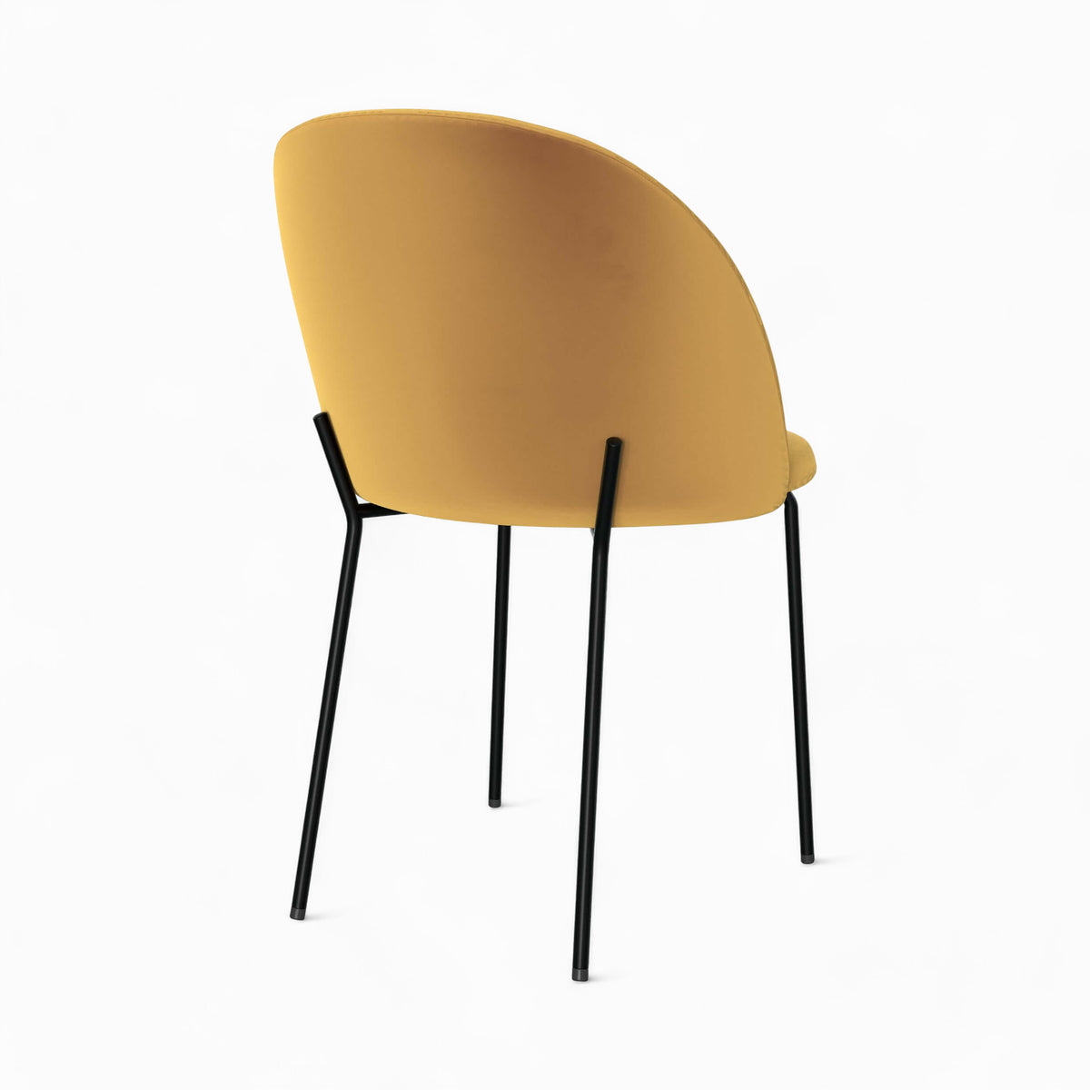 chaise en velours jaune et bleu marine lot de 4 karl