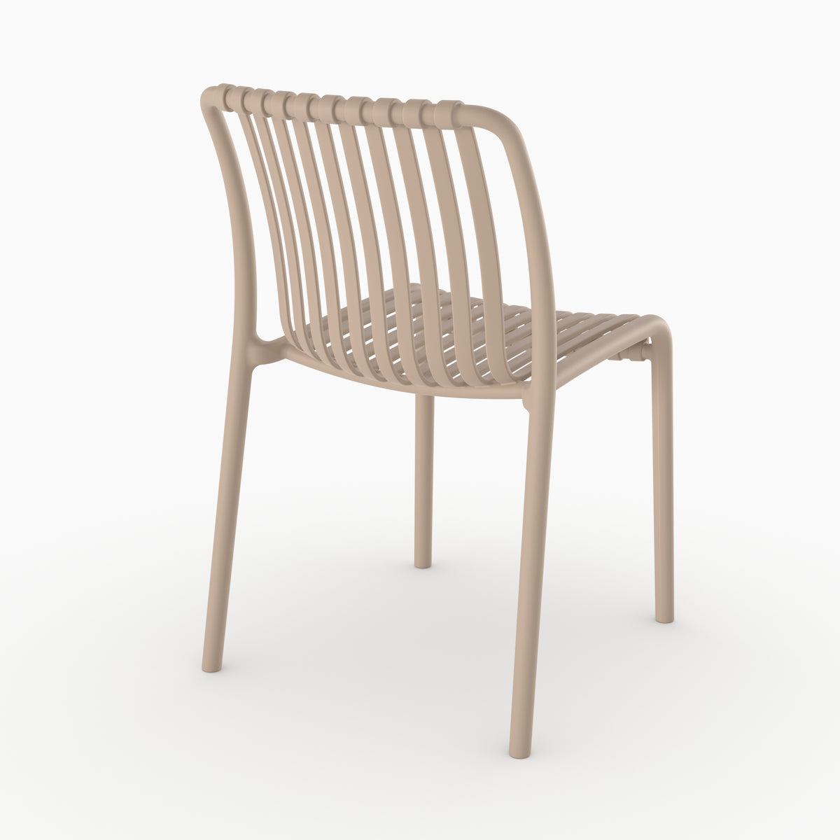 Chaise extérieur Duli beige plastique vue dos