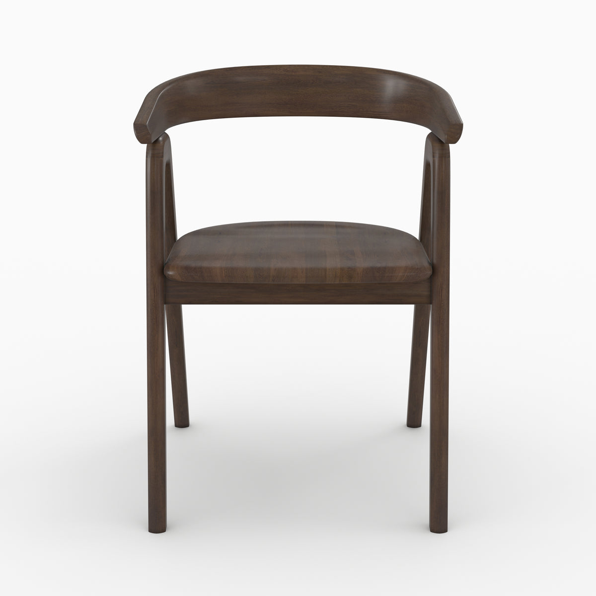 chaise hawa en bois d hevea fonce
