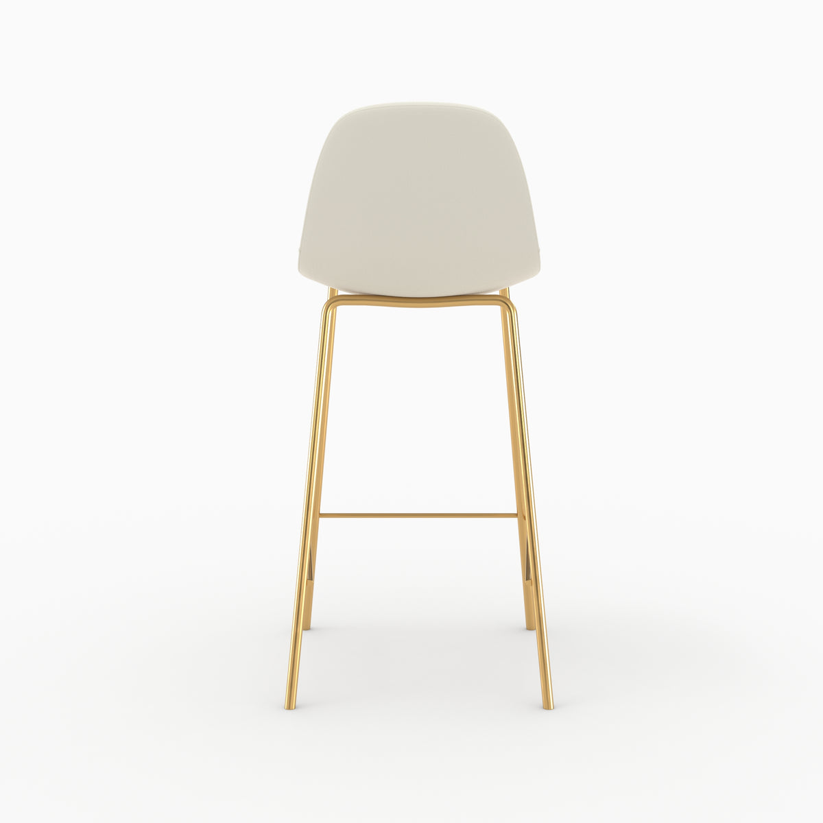 chaise ilot central en cuir synthetique blanc henrik