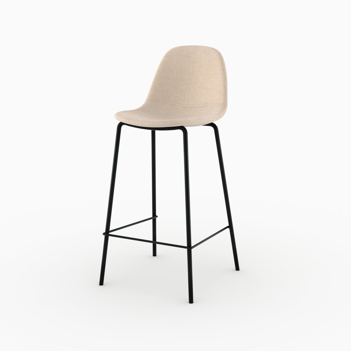 Chaise pour îlot central Henrik en tissu beige 65,5 cm (lot de 2)