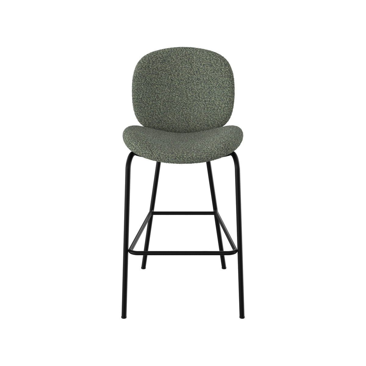 chaise iris pour ilot central en tissu boucle vert kaki lot de 2