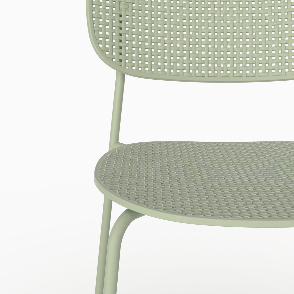 Chaise jardin Gea vert pastel empilable design moderne