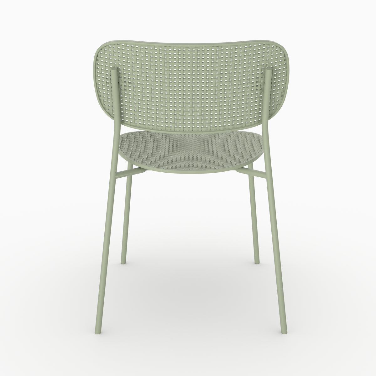 Chaise jardin Gea vert pastel empilable plastique terrasse