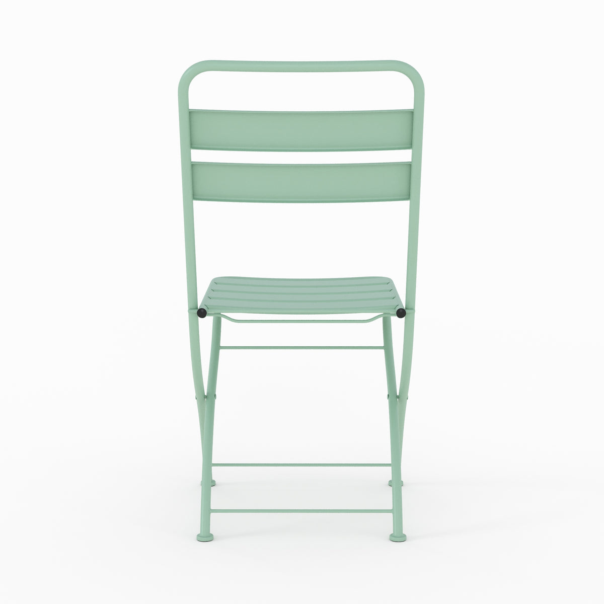 chaise jardin pliante yumi en metal vert lot de 2