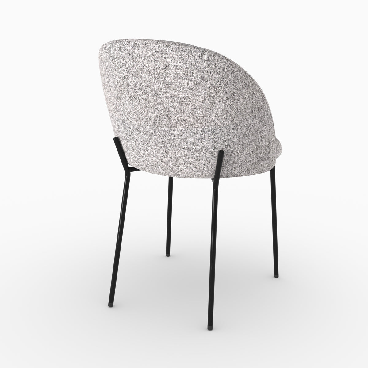 Chaise Karl tissu chiné gris clair lot 2