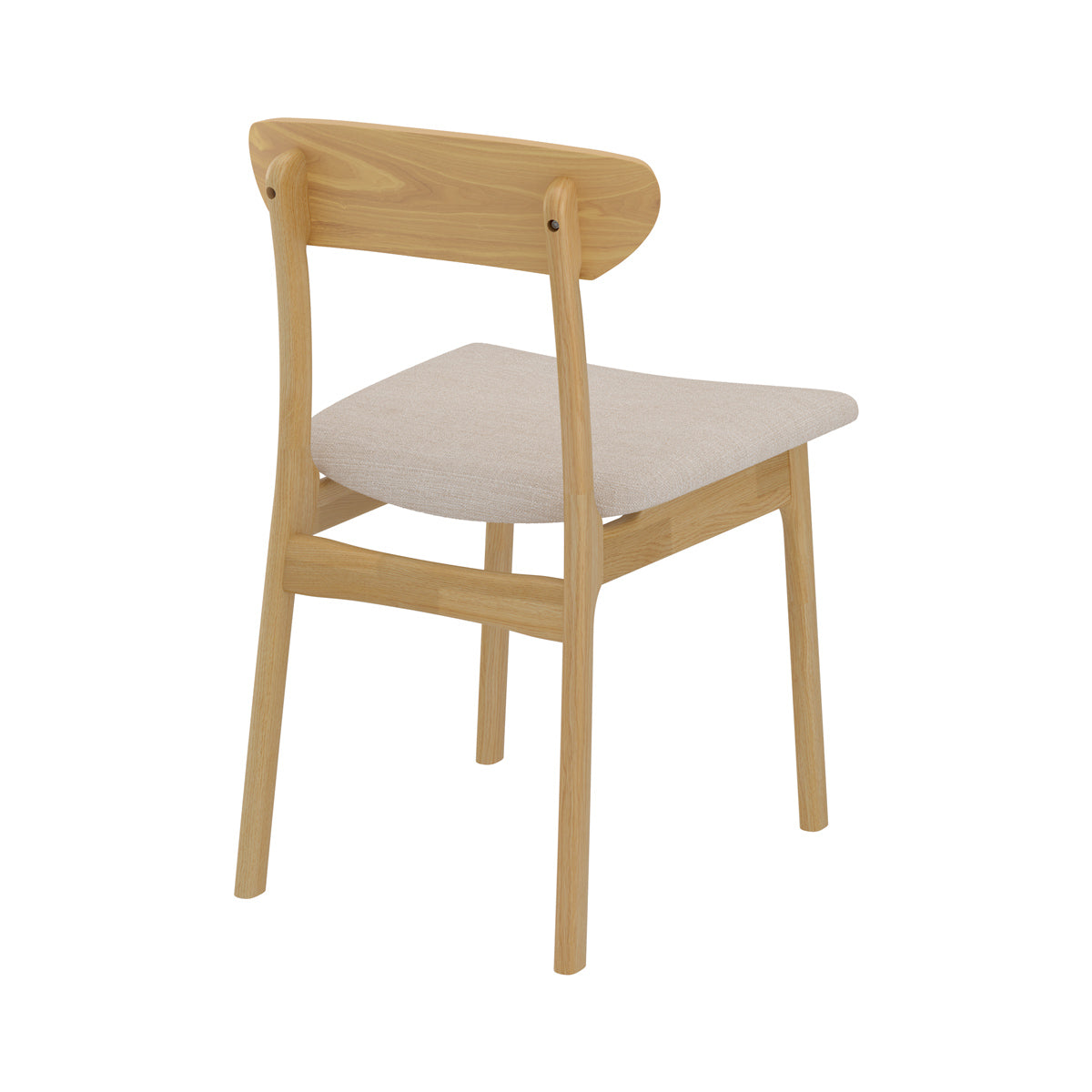 chaise lana en tissu et bois lot de 2