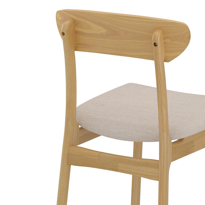 chaise lana lot de 2 en tissu et bois
