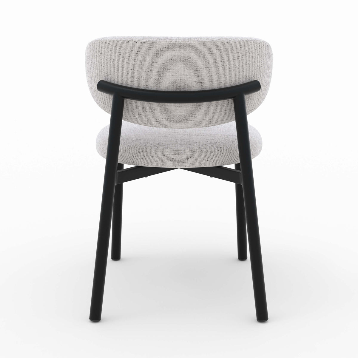 chaise lot de 2 nao en tissu gris clair chine