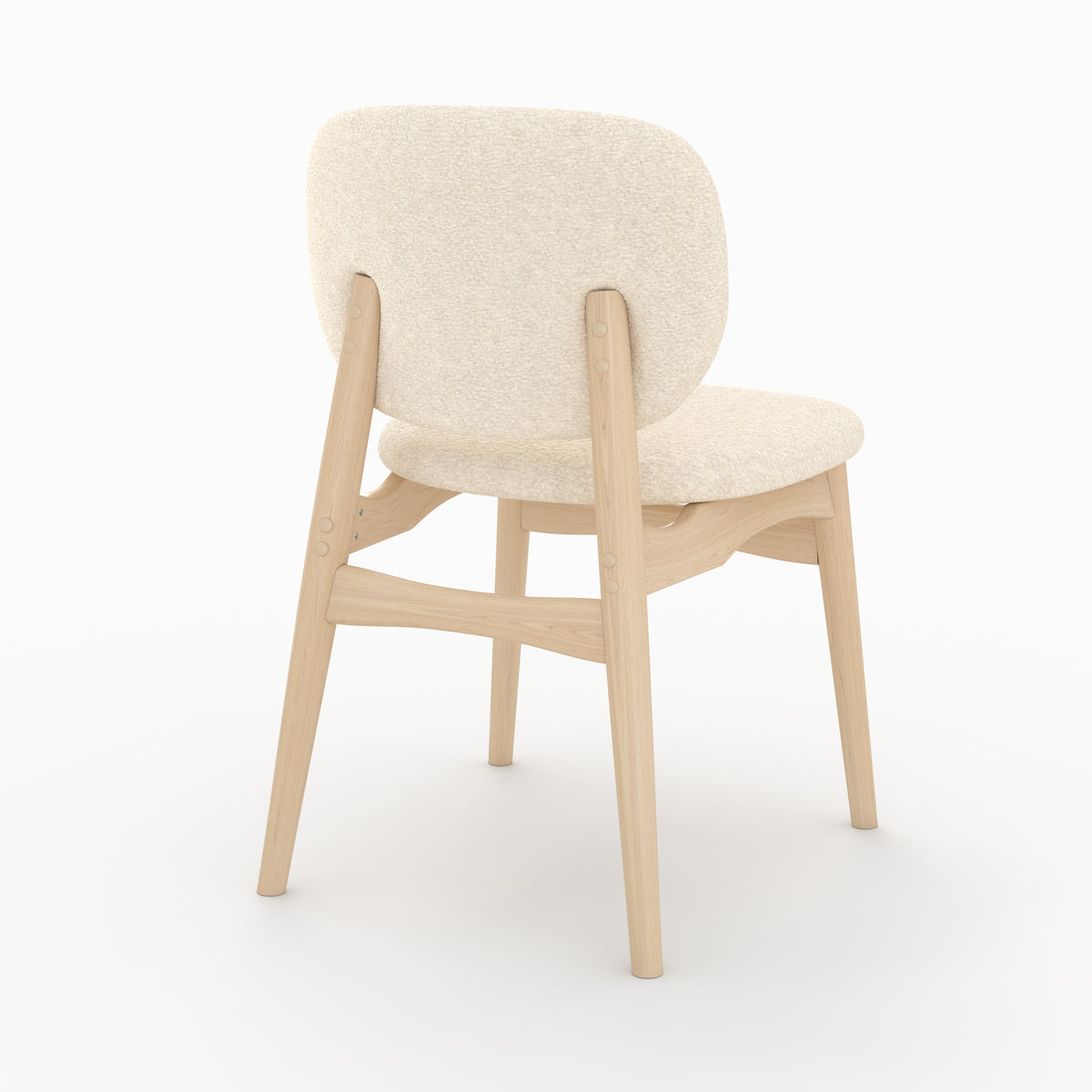chaise lot de 2 paulette pieds bois clair