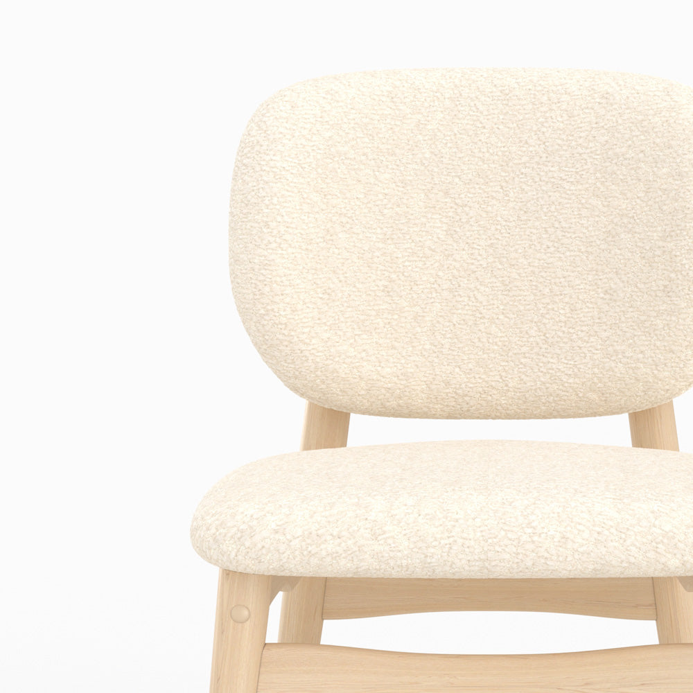 chaise lot de 2 tissu et bois paulette