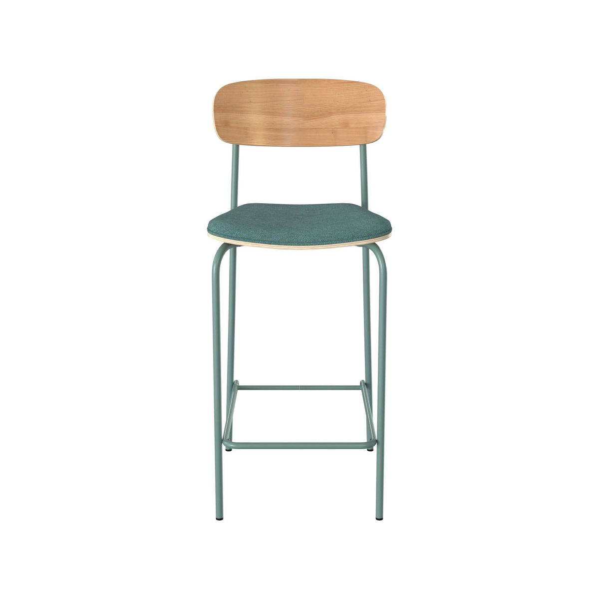 chaise louna pour ilot central en tissu bleu canard 65 cm lot de 2