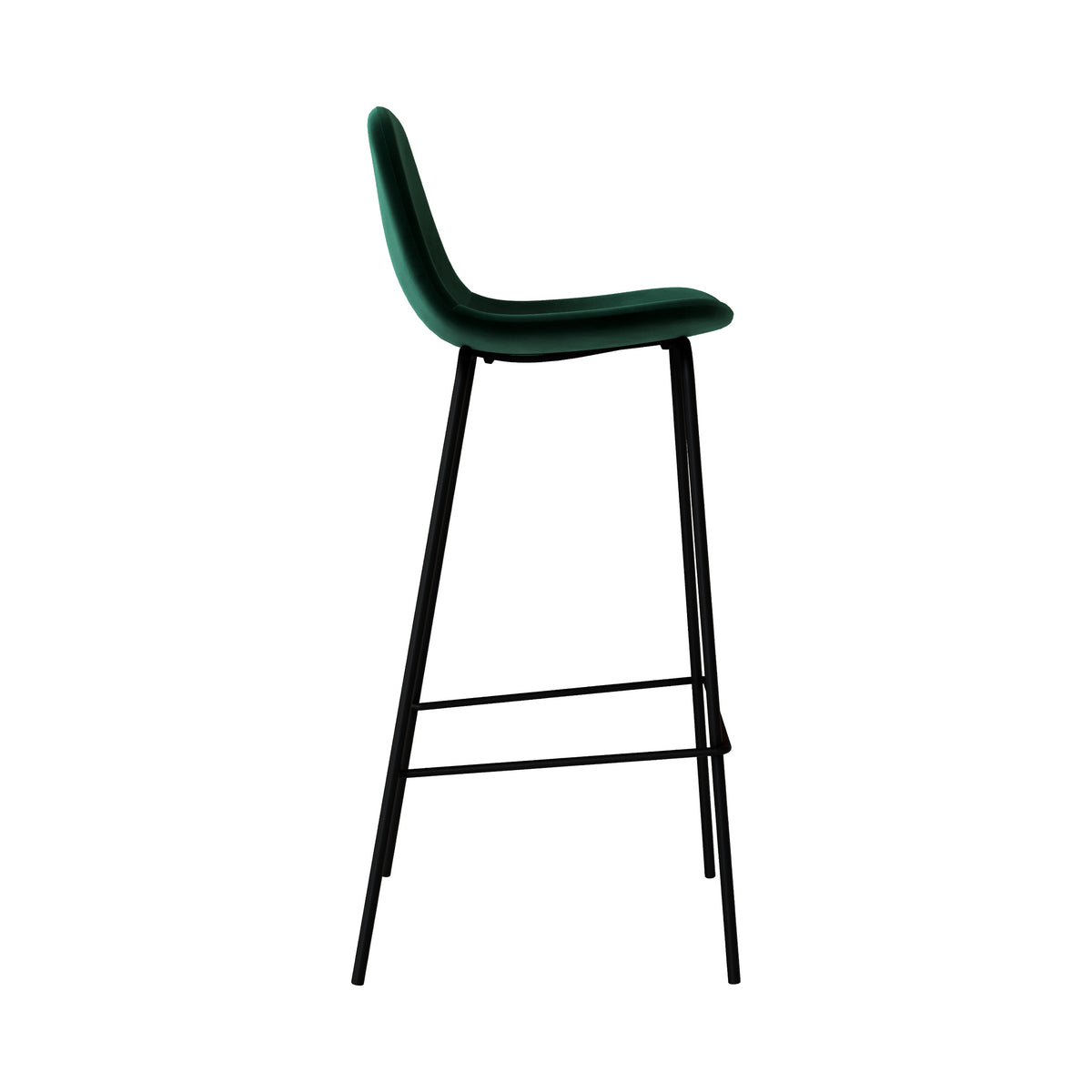 henrik chaise mi hauteur velours verte fonce pieds metal
                            
                            
                            