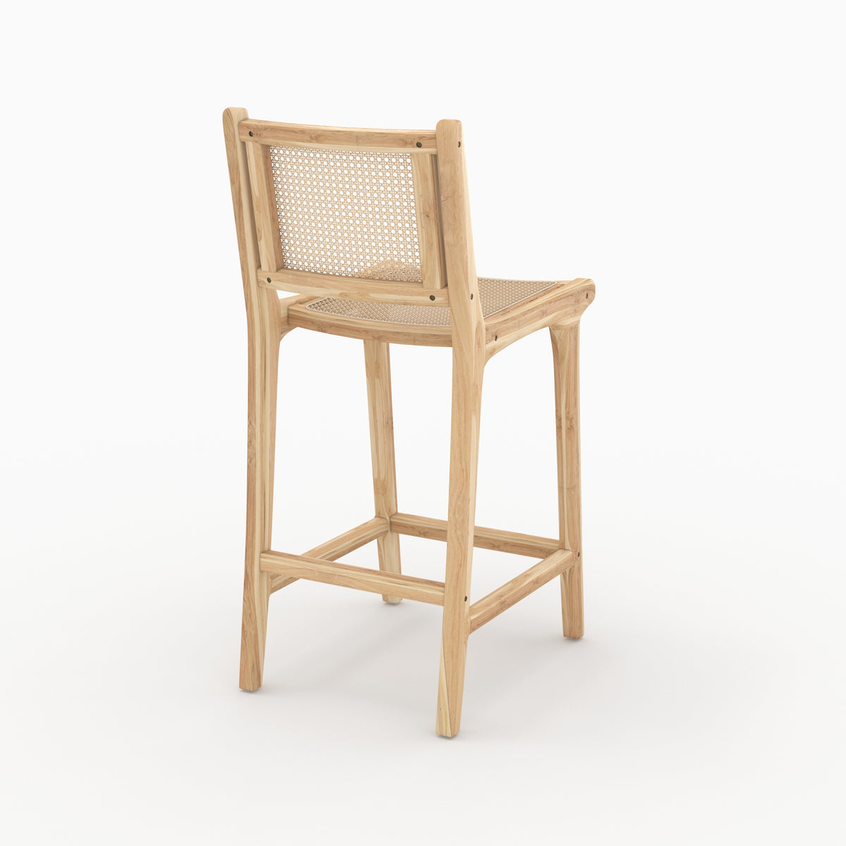 sedia per isola centrale in rattan e teak kyla