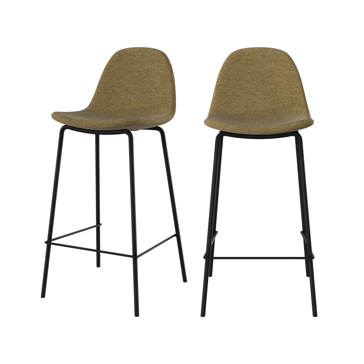 chaise pour ilot central henrik en tissu vert kaki chine