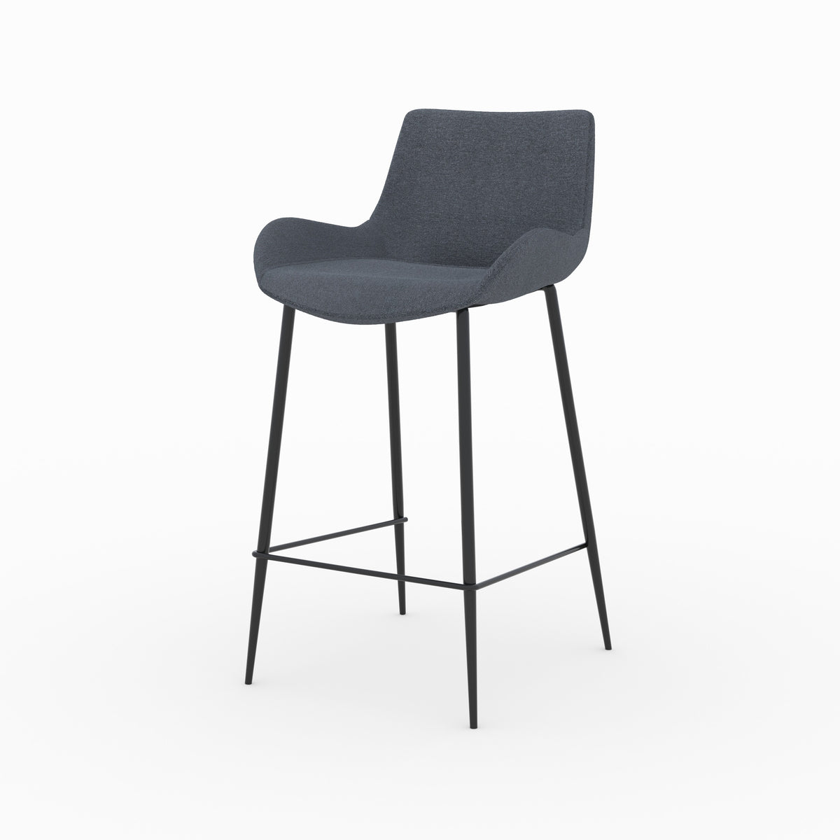 chaise pour ilot central pirata tissu gris 65 cm lot de 2