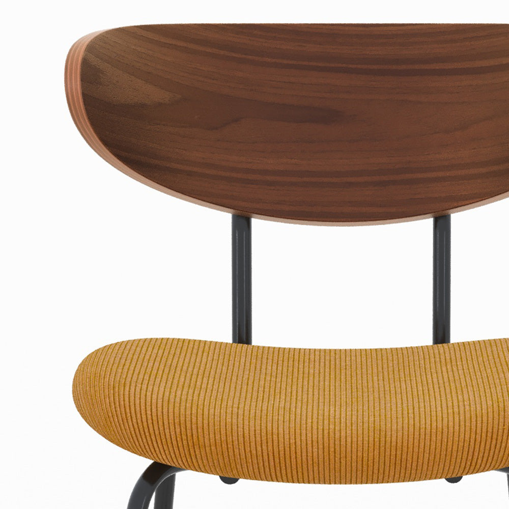 chaise pour ilot central velours cotele jaune 64