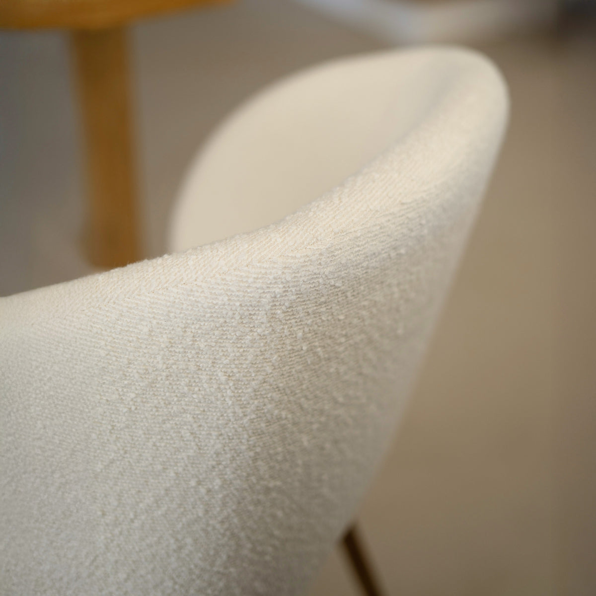 chaise tissu boucle creme beige lot 2