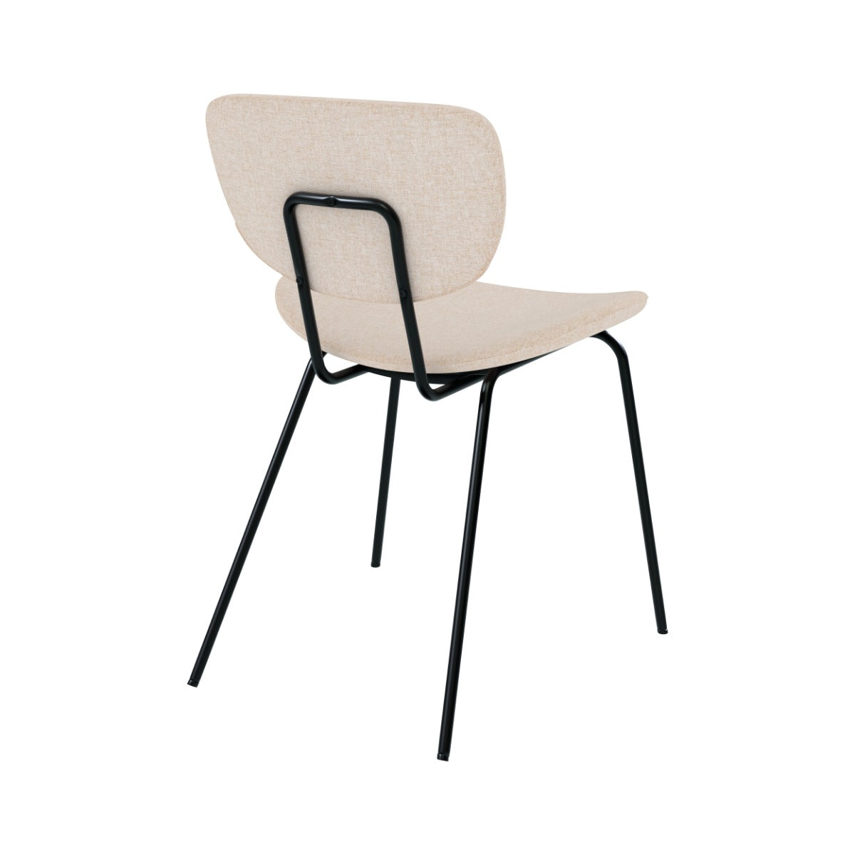 chaise verger en tissu beige et pieds en m_tal lot de 2