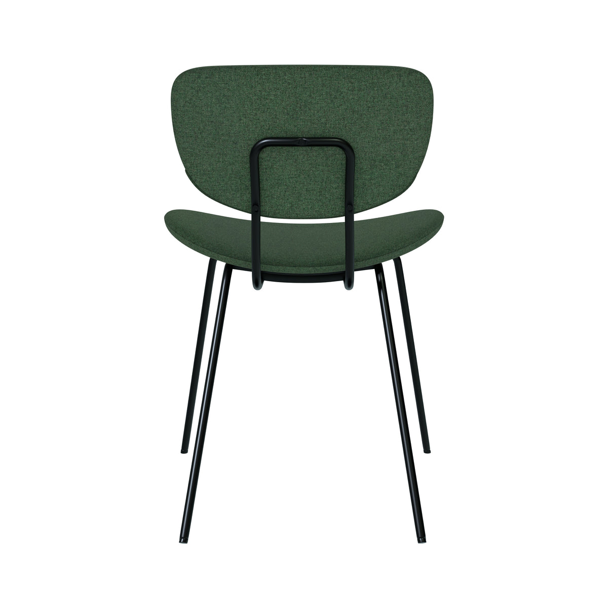 Chaise Verner en tissu vert et pieds en métal lot de 2 – Maison Pavane