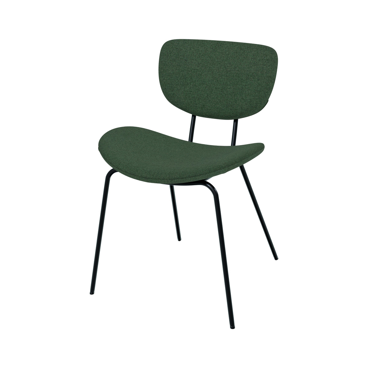 Chaise Verner en tissu vert lot de 2 – Maison Pavane