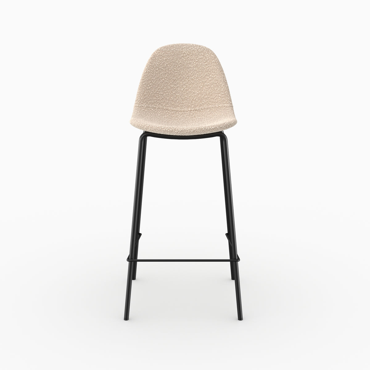 Chaises bar ilot central Henrik bouclette beige 65 5cm