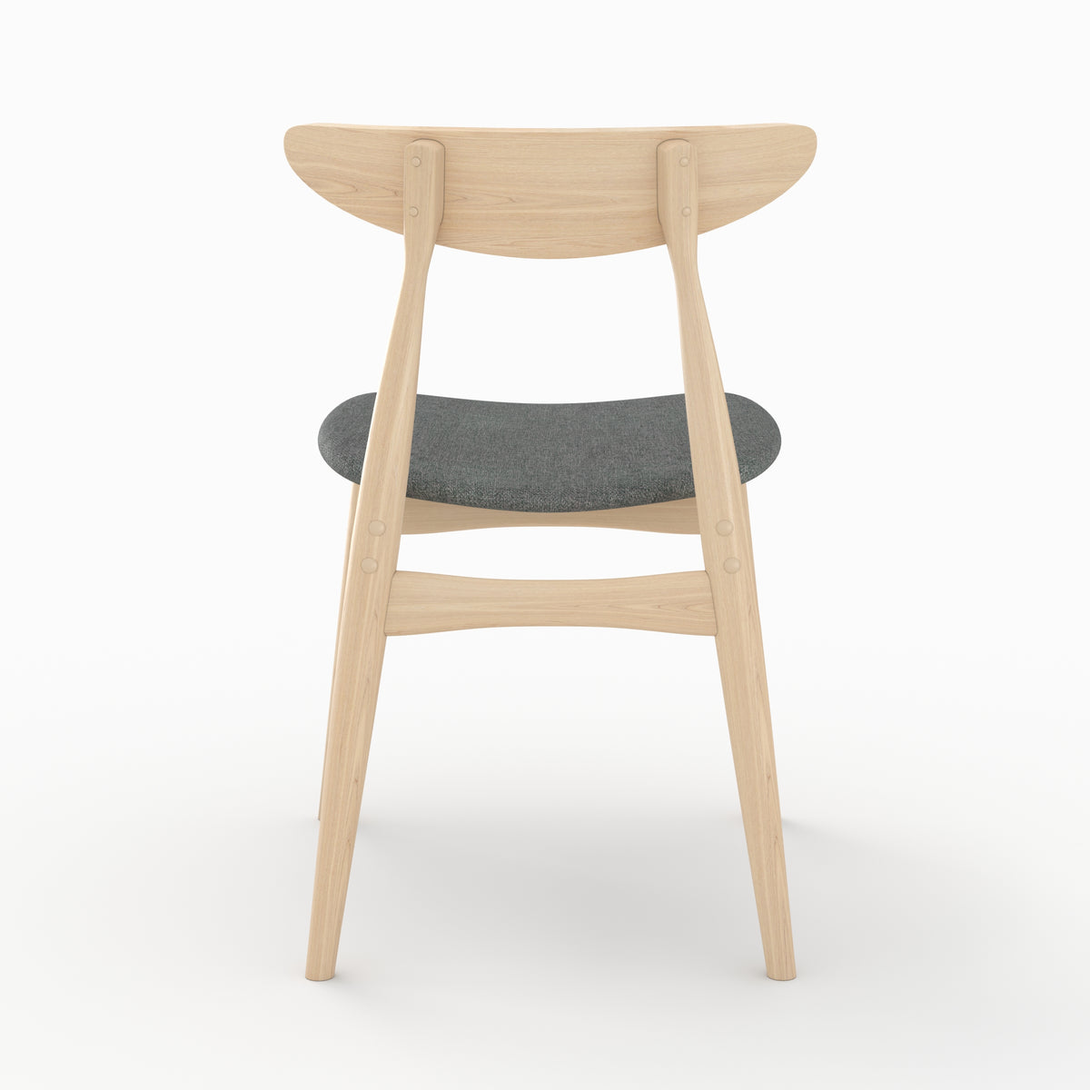 chaises josette tissu gris bois hevea clair