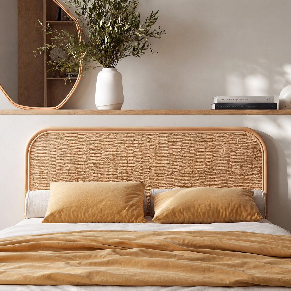 Chambre bohème tête de lit Grace rotin – Maison Pavane