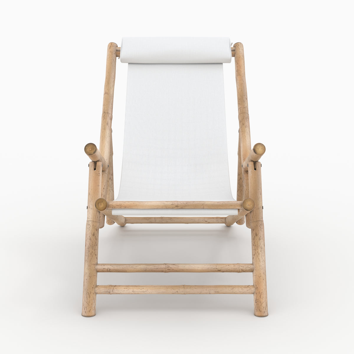 chilienne en bambou vadella tissu creme blanc casse fond beige