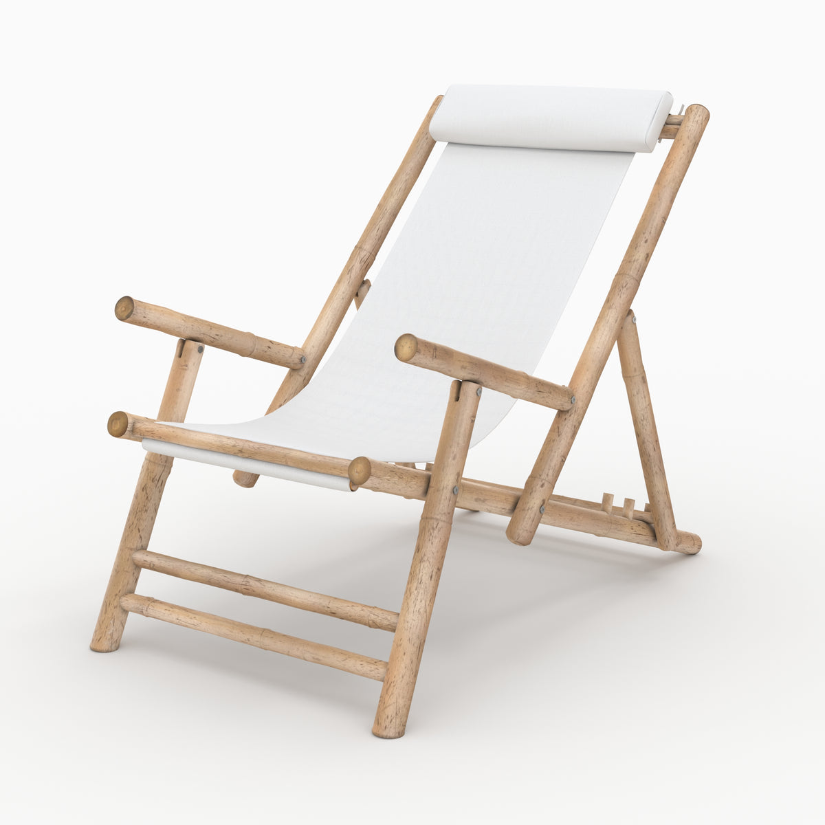 chilienne vadella en bambou tissu creme blanc casse fond beige