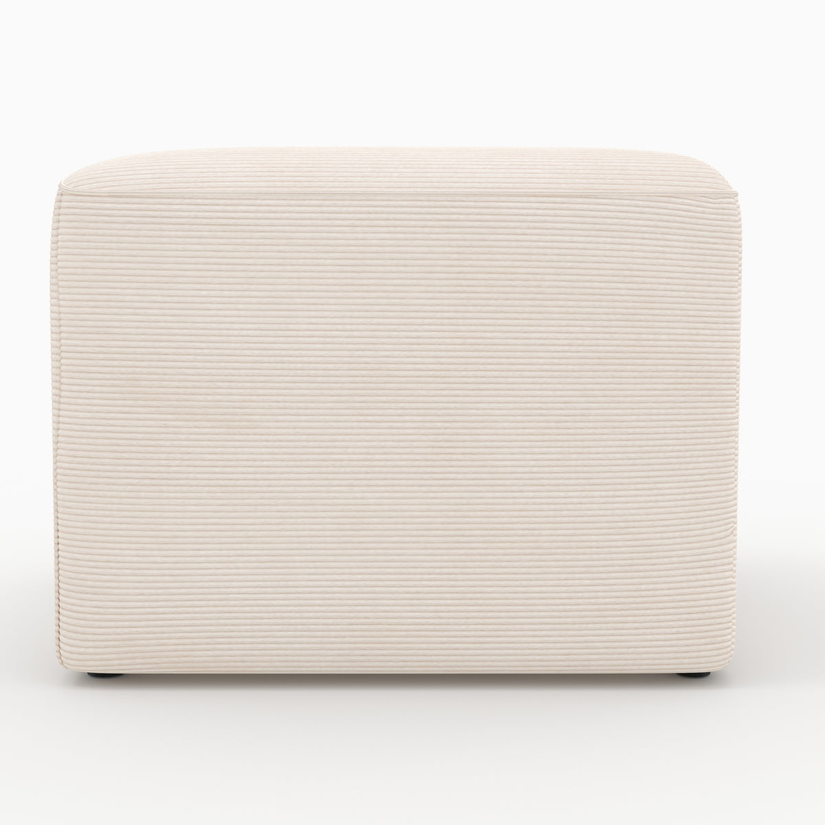 Cocooning canapé Mina angle gauche velours blanc cassé modulable