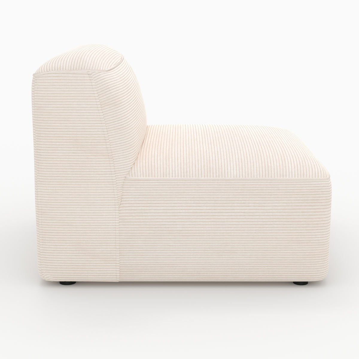 Cocooning chauffeuse Mina blanc cassé velours canapé modulable