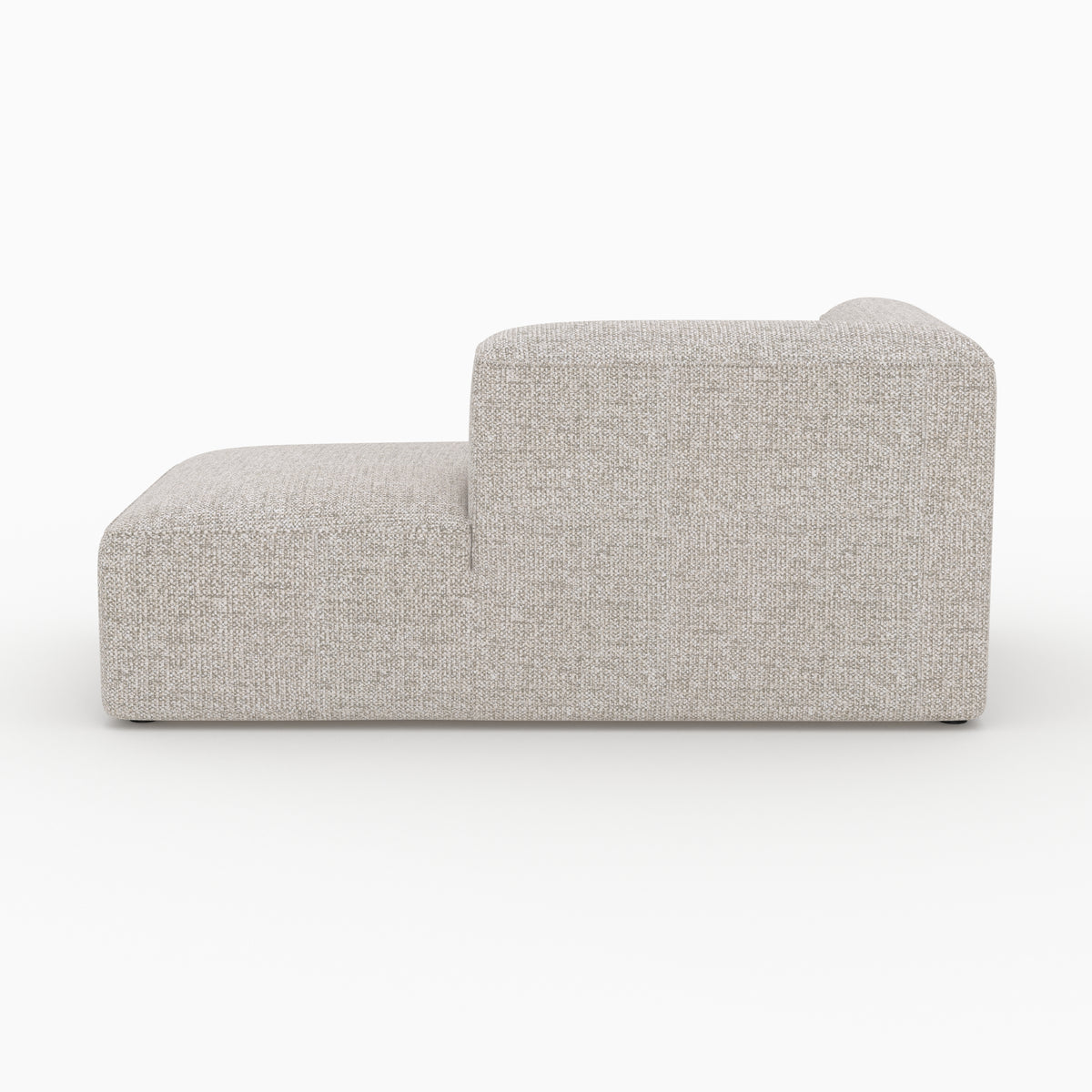 Cocooning méridienne angle droit Hestia canapé modulable tissu beige