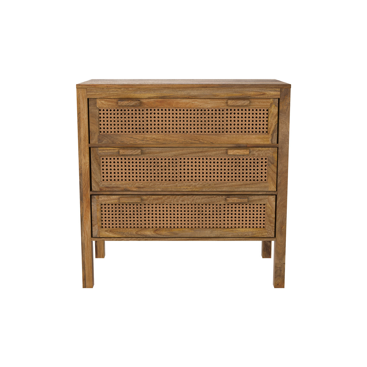 commode en cannage 3 tiroirs