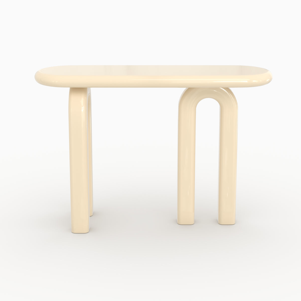 Console Opale laccata bianca in MDF, 120 cm