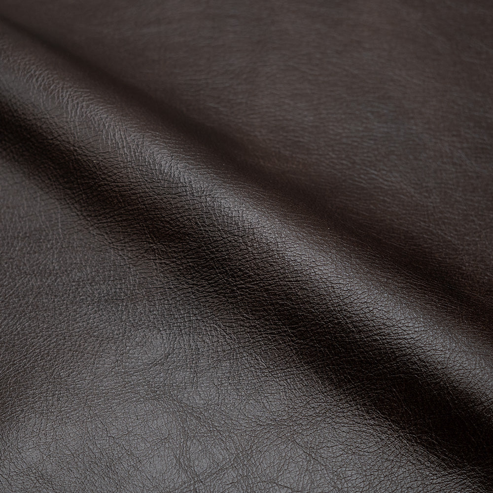 Cuir marron foncé fauteuil Hugues