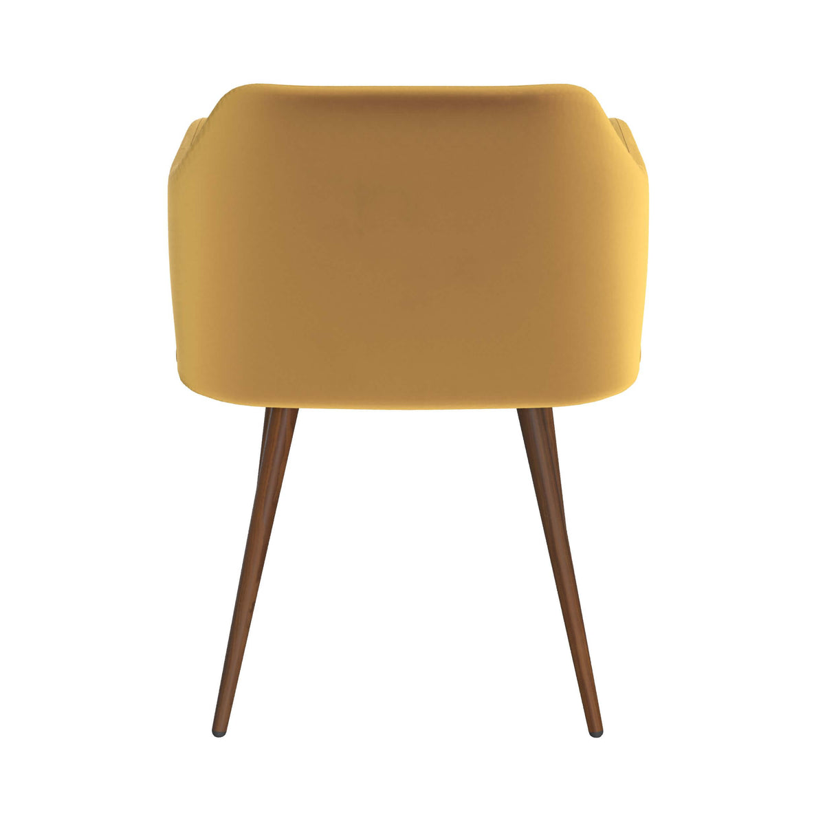 daisy chaise en velours jaune avec accoudoirs lot de 2