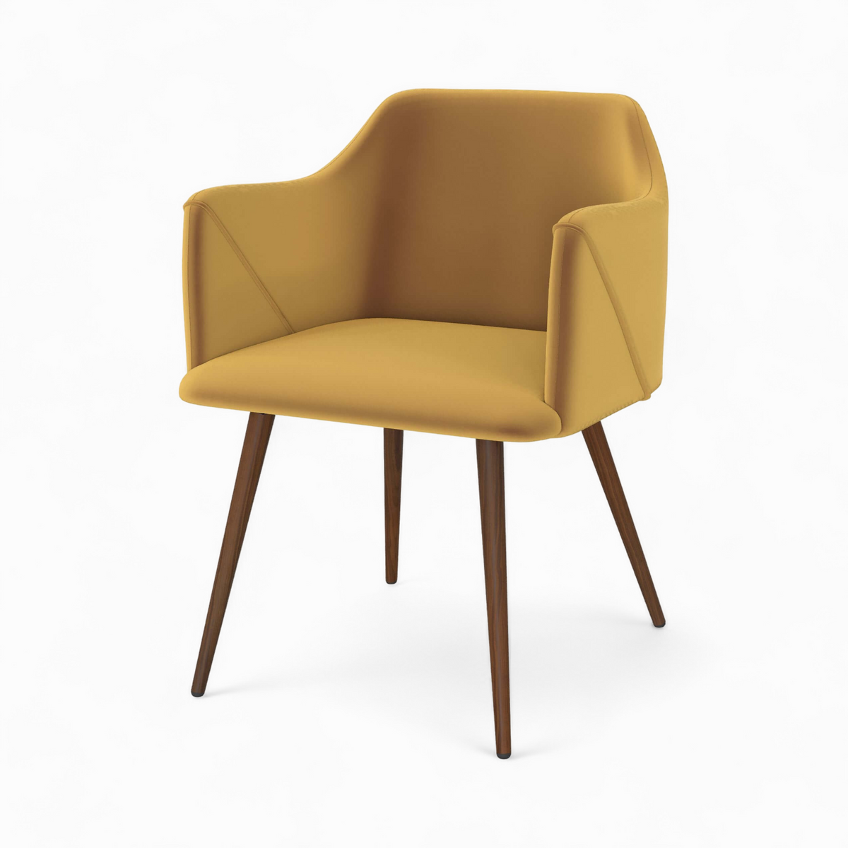 daisy pack 4 chaises en velours jaune et vert