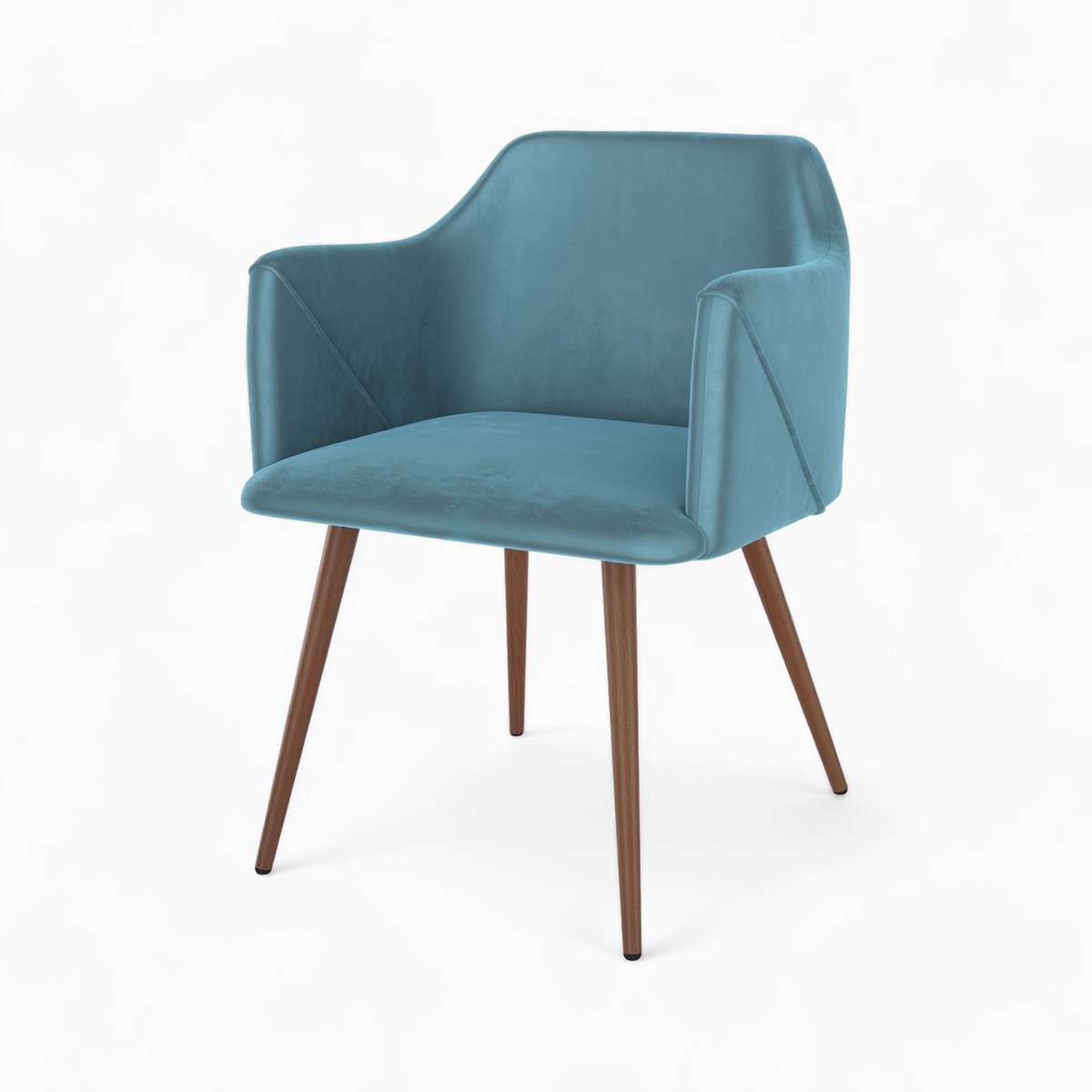 daisy pack de 4 chaises en velours bleu et rose
