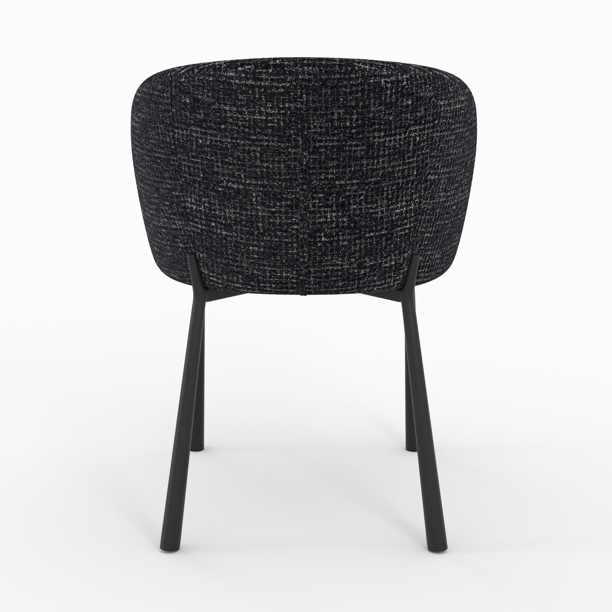 Danaé chaise tissu noir chiné gris confort vue arrière