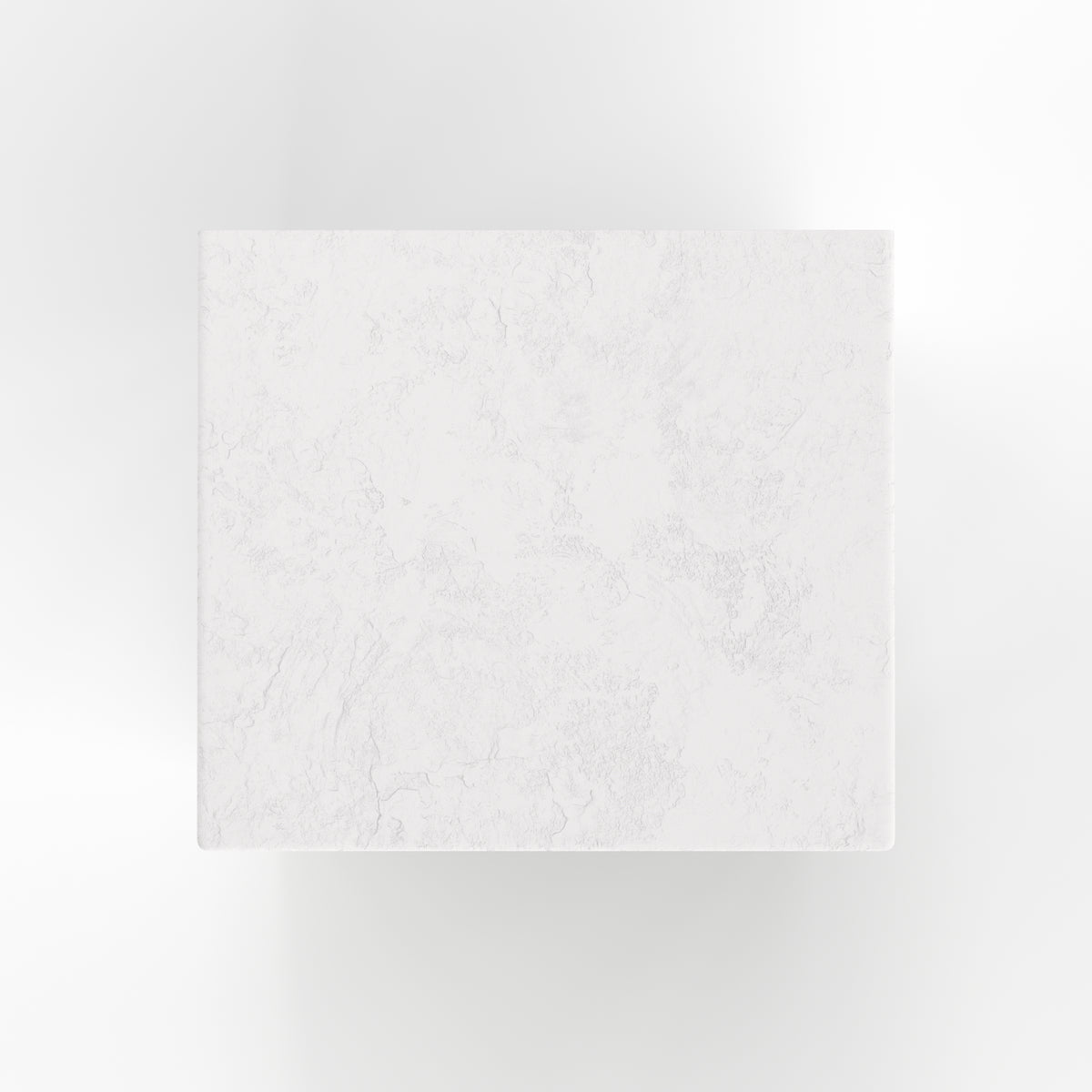 Détail niche arche grecque plateau acacia table de chevet Fira blanc plâtre