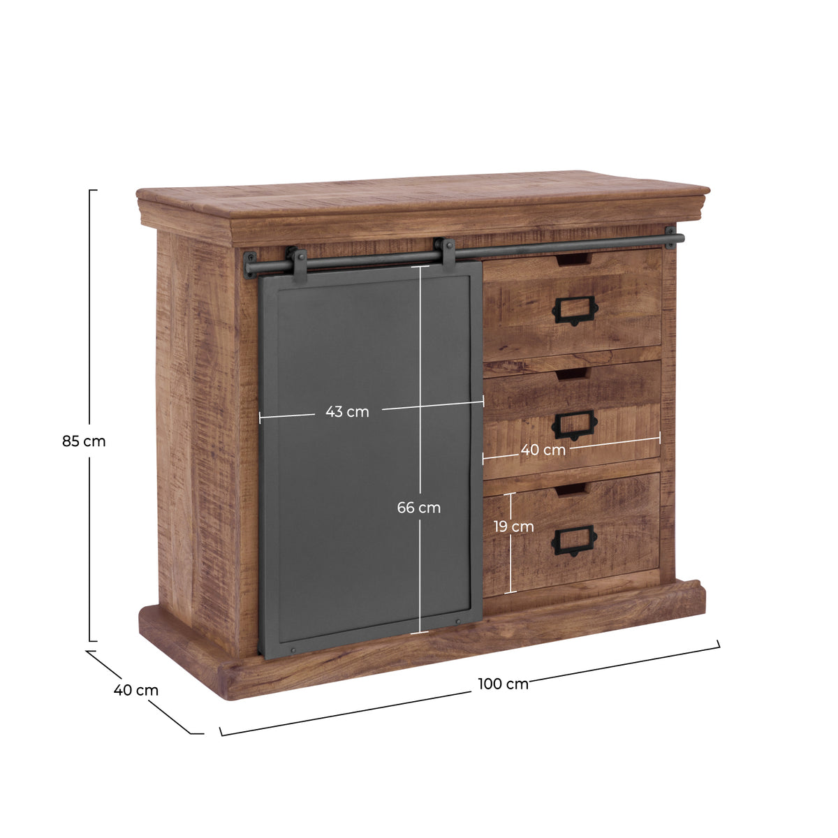 Tabuk - Kleines Sideboard aus Mangoholz