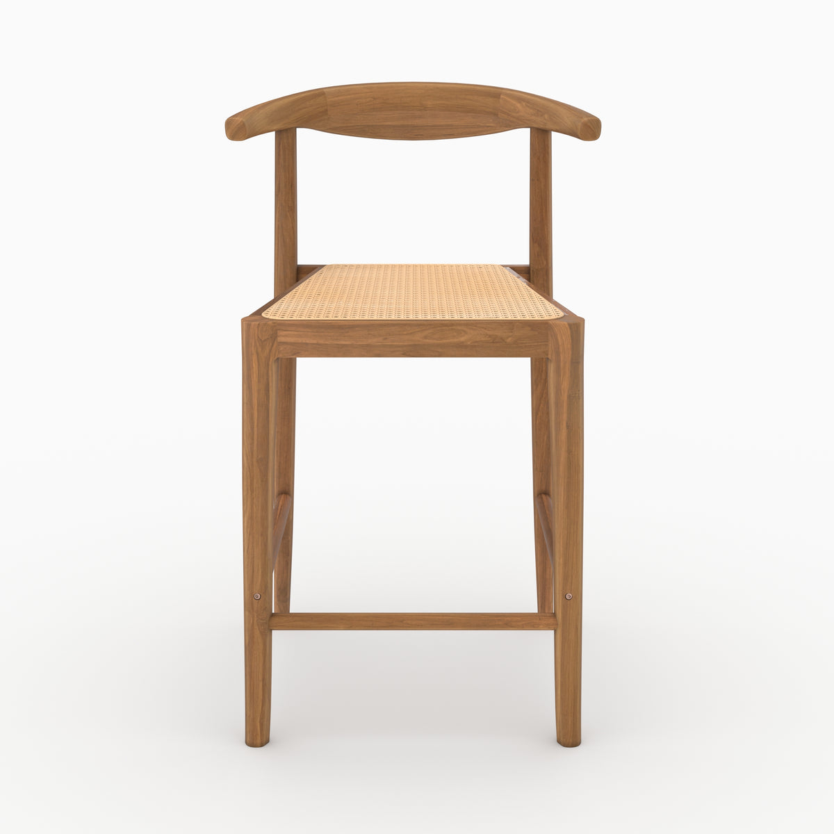 Duo chaises 64cm teck vernis cannage Alia