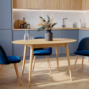 eddy table ovale 4personnes en bois clair