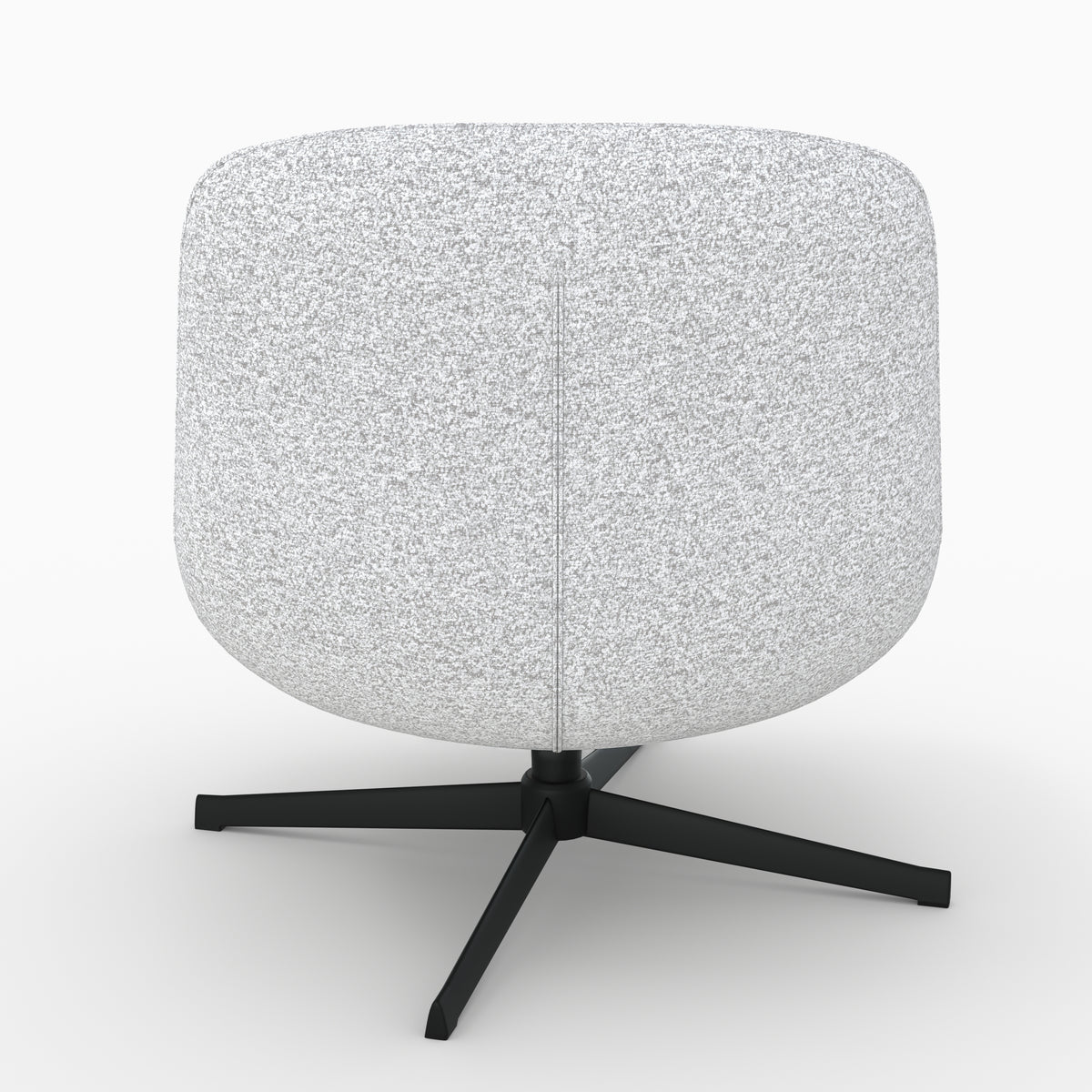 elvis fauteuil en tissu boucle gris chine pivotant