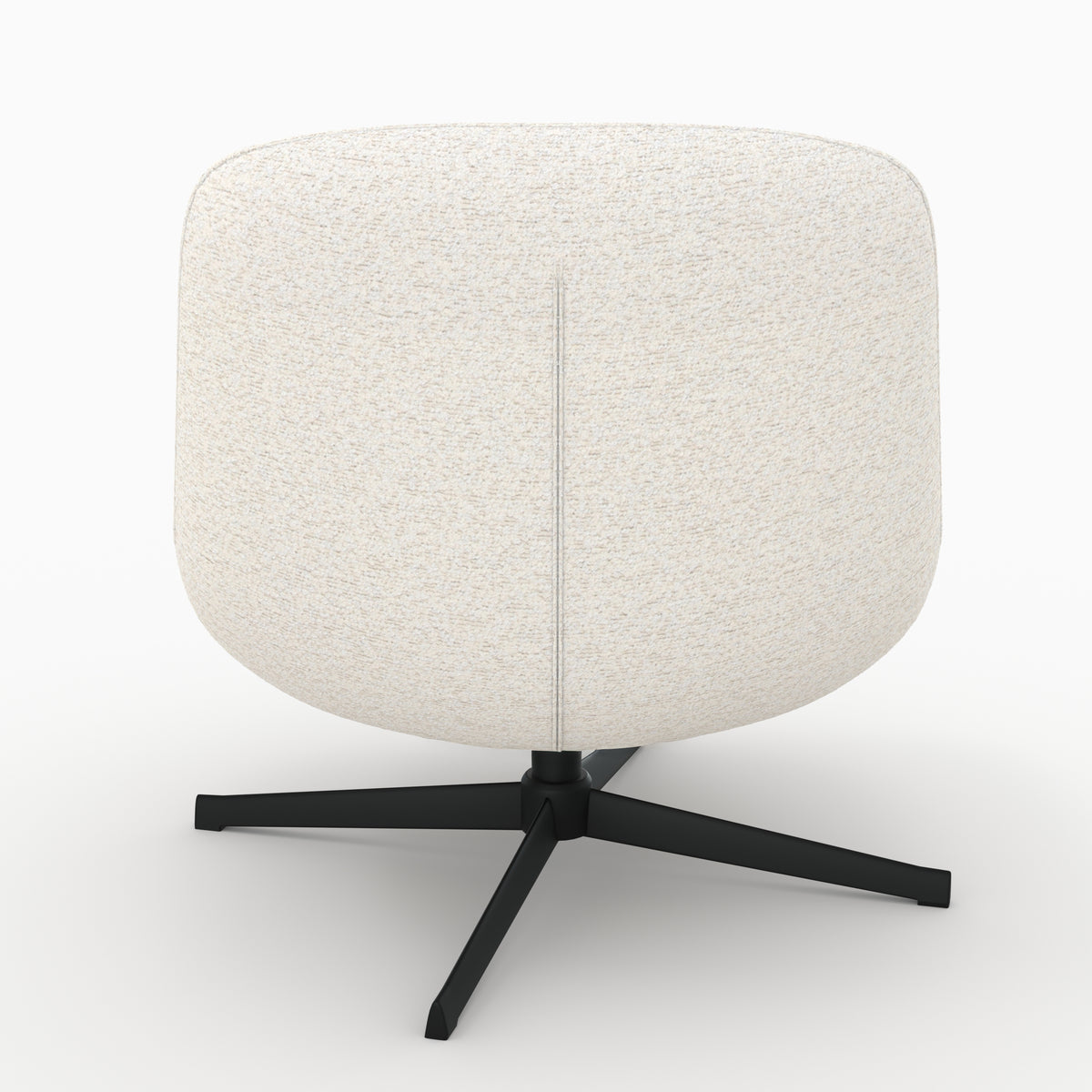 elvis fauteuil pivotant en tissu boucle blanc casse