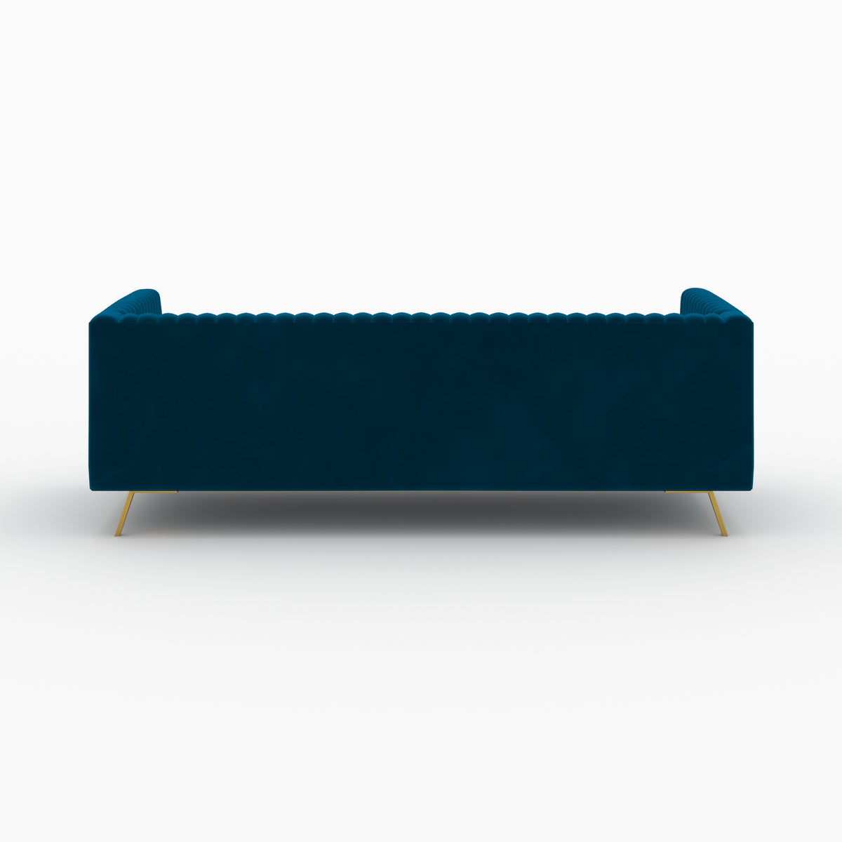 set divano e poltrona gatsby in velluto blu scuro