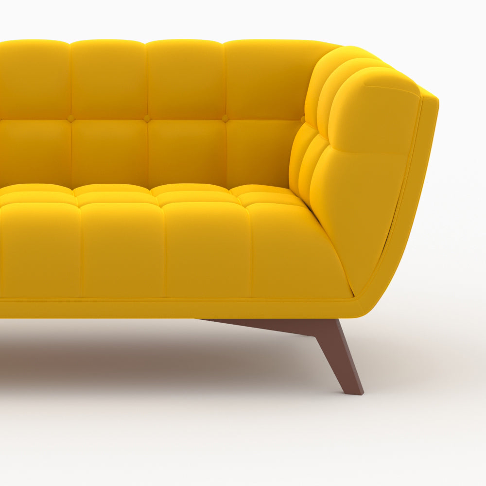 completo divano e poltrona mona in velluto giallo rdv deco