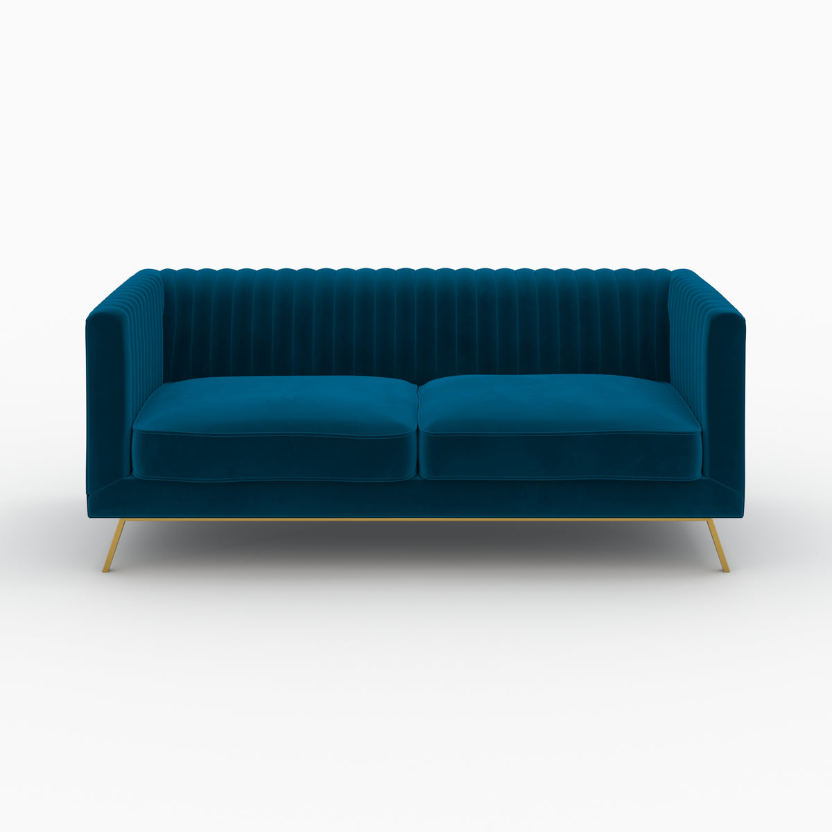 ensemble canape gatsby velours bleu fonce 5 places