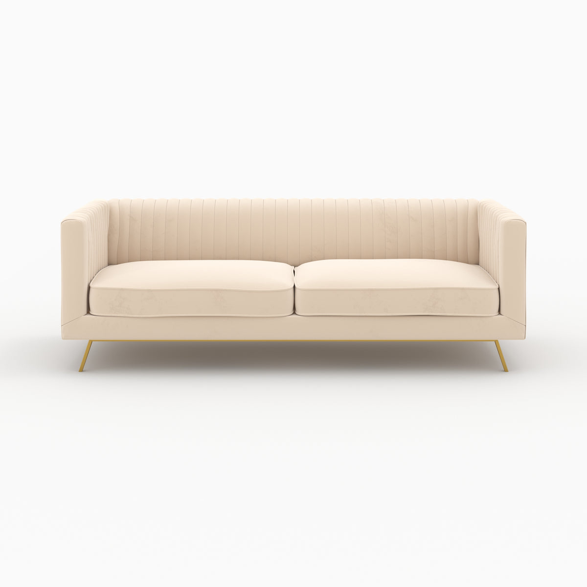 ensemble canapes en velours beige 5 places